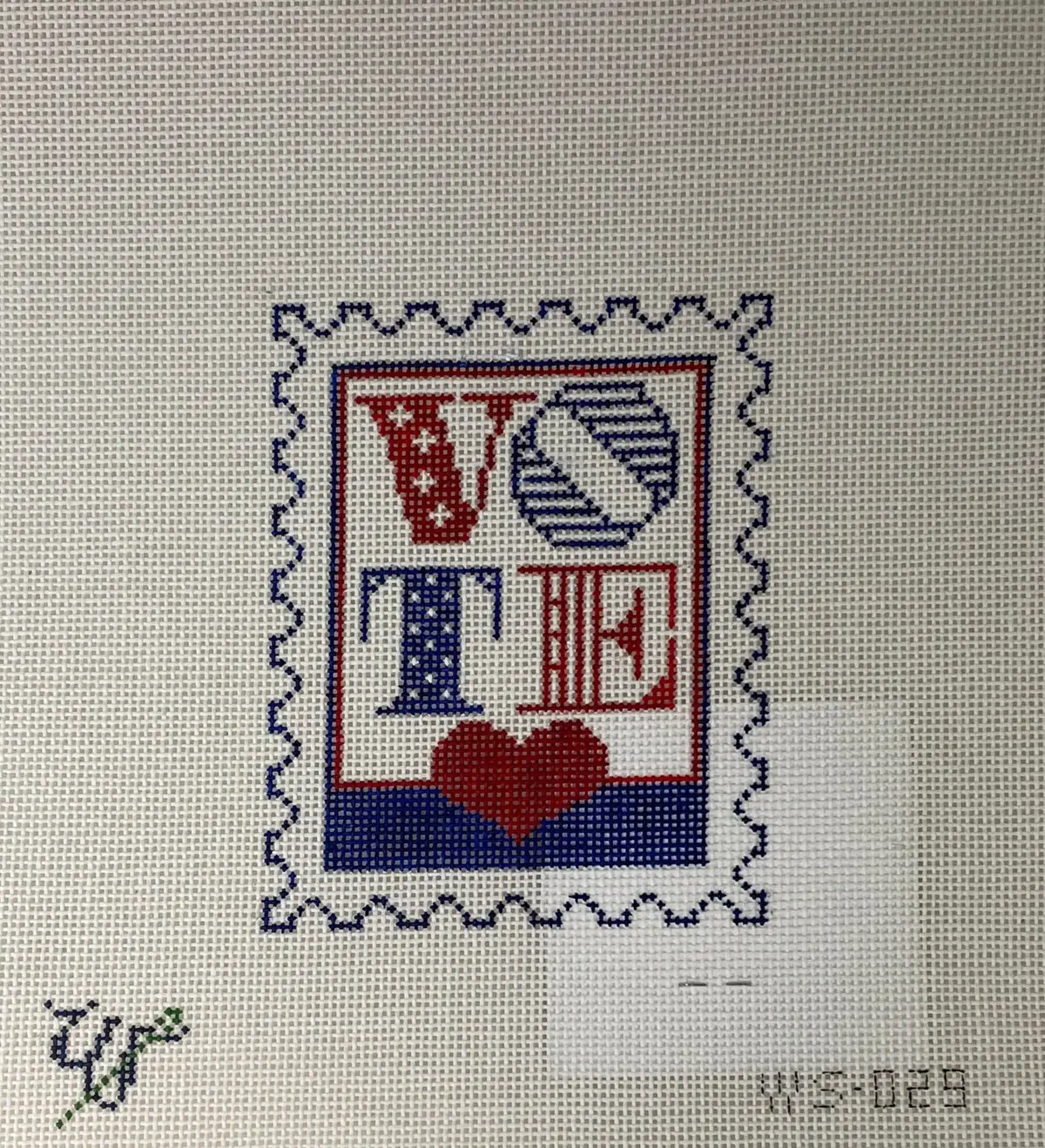 * Wipstitch Needleworks Ws029 Vote Stamp 1