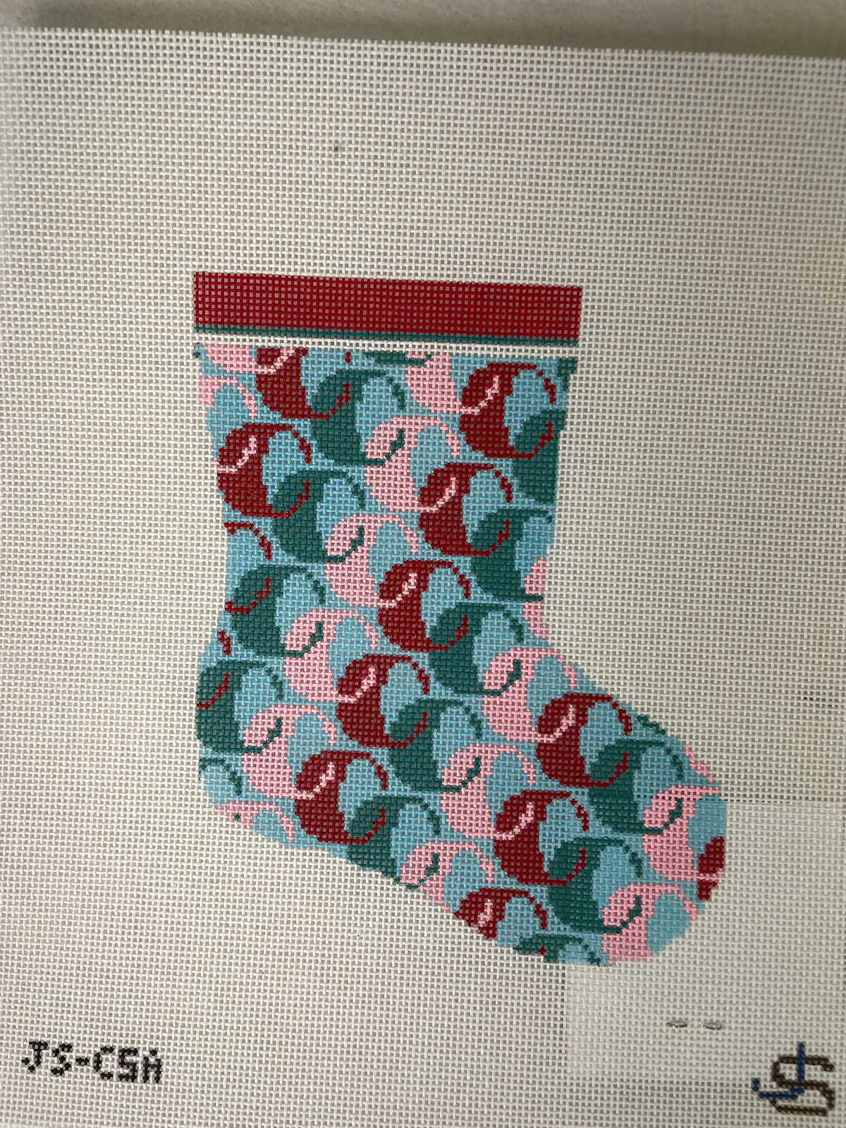* Jeni Sandberg Jsc5a 'C' Letter Mini Christmas Stocking Ornament 1