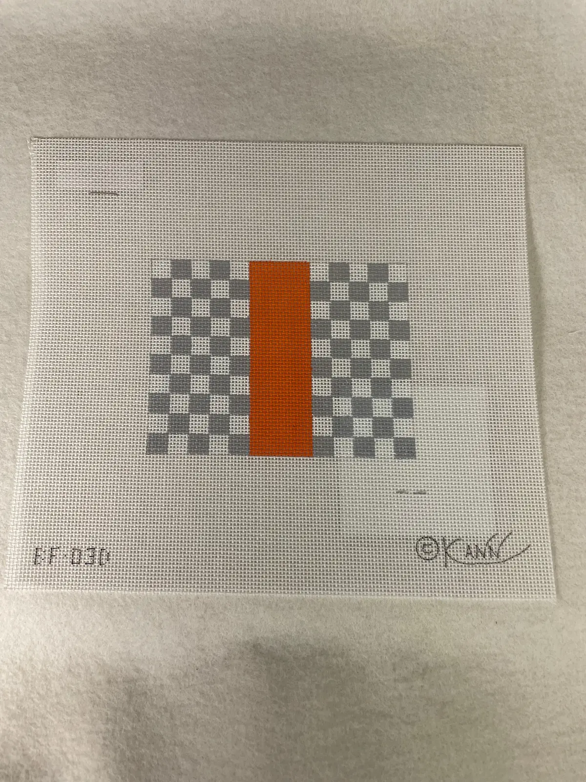 * Kimberly Ann Bf-03D Louis Square Bitsy Flat- Gray/ Orange 1