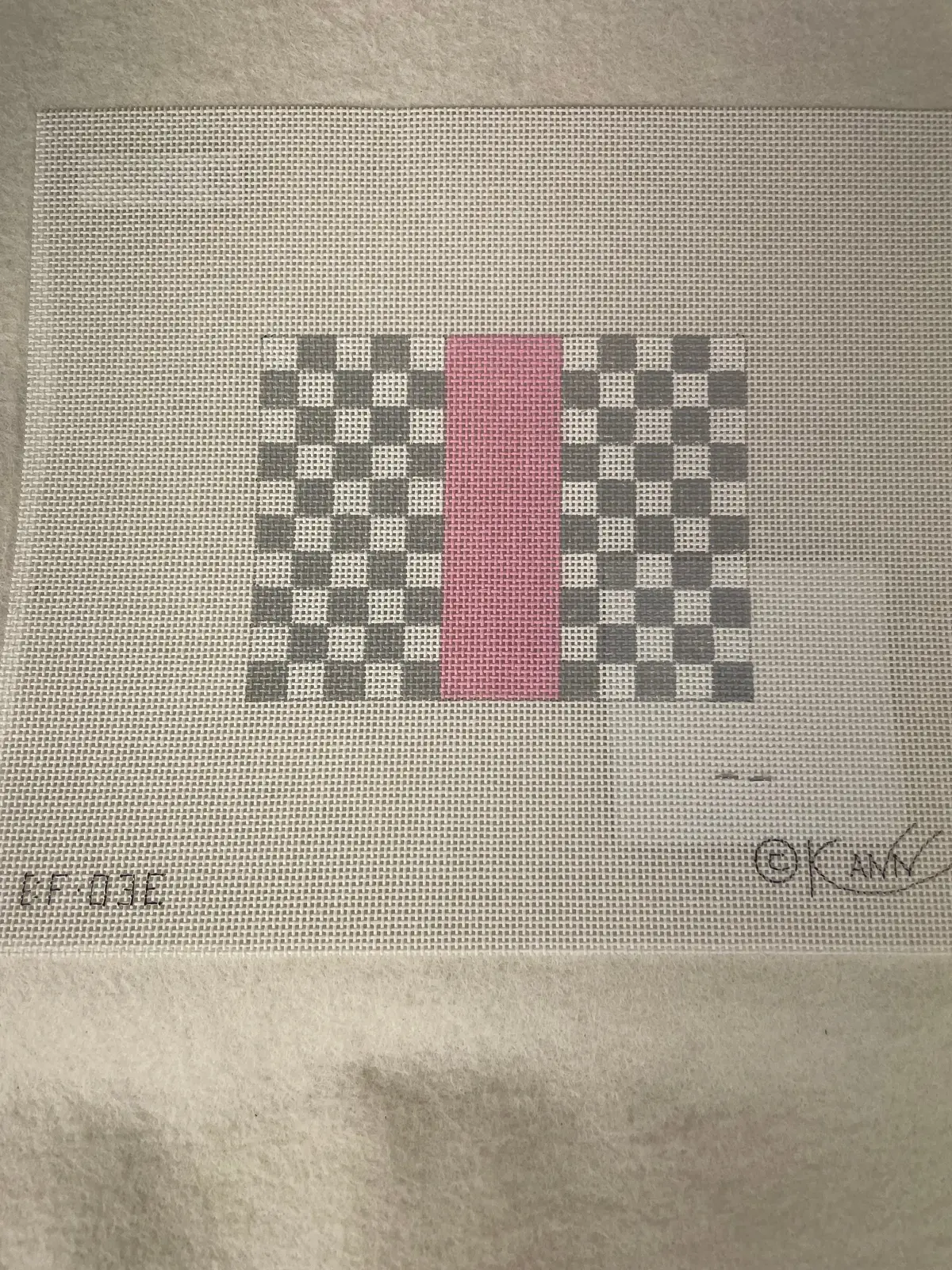 * Kimberly Ann Bf-03E Louis Square Bitsy Flat- Gray/ Pink 1