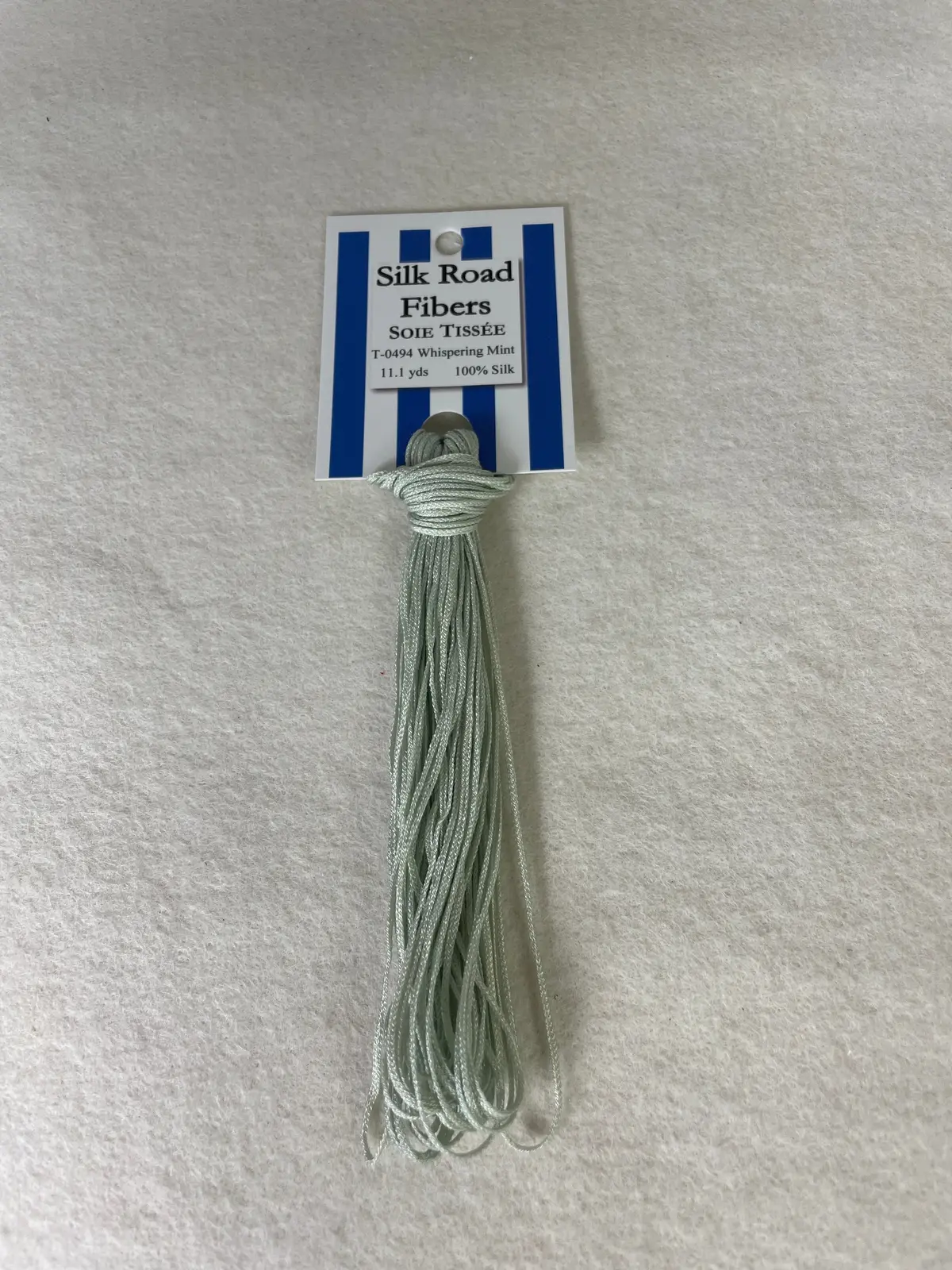 Silk Road Fibers T-0494 Whispering Mint Soie Tissee 1