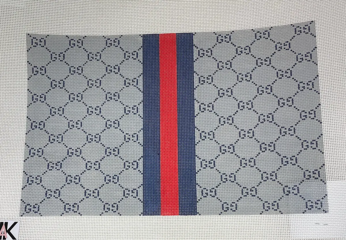 * Kimberly Ann Mbb-05A G's And Stripes Large Flat- Blue/ Gray 1