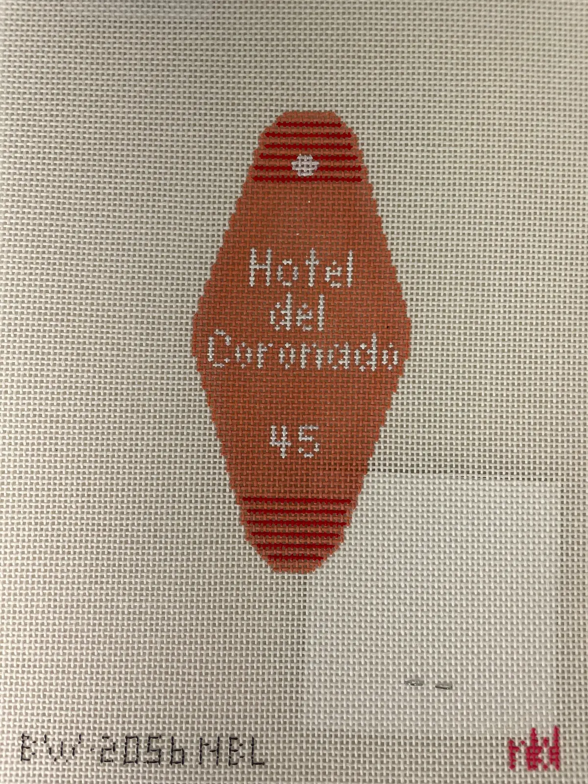 * Blue Waters Needlepoint / Needlepoint By Laura 2056 Hotel Del Coronado Hotel Key 1