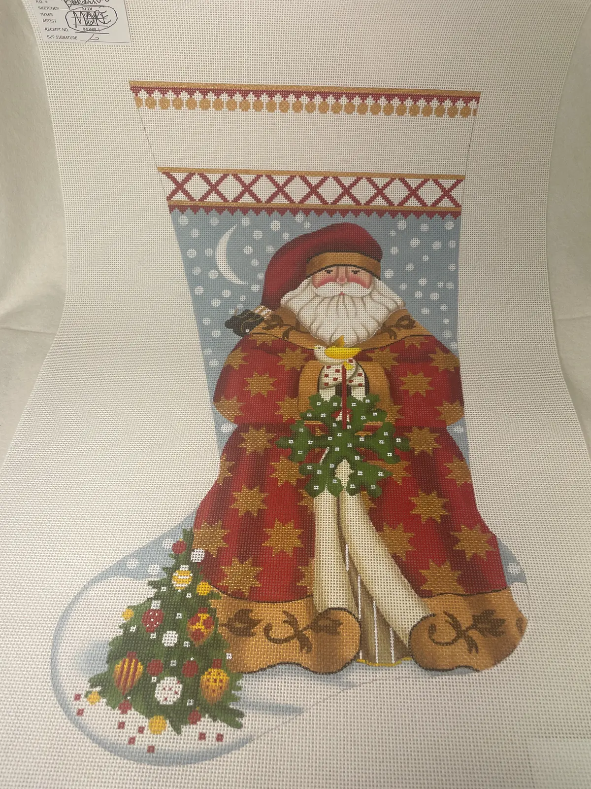 Melissa Shirley 205Ss 13M Golden Star Santa Sock 1
