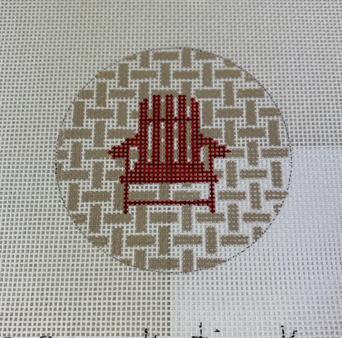 * Kristine Kingston Designs Kknto-5 Chair On Checks Red 1