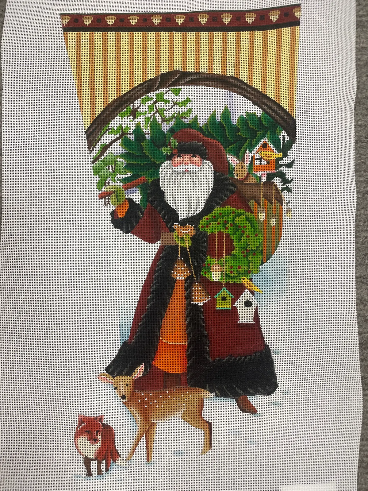 * Melissa Shirley 1773 Wildwood Santa Stocking- 13M 1