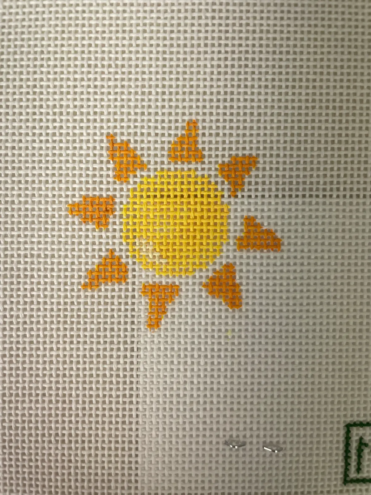 Mf Needlepoint Sun Mini Bag Charm 1