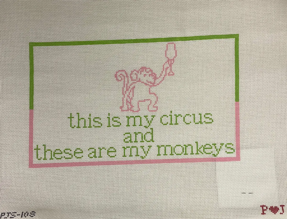 Poppy J Stitches Pjs108 Circus Monkeys 1