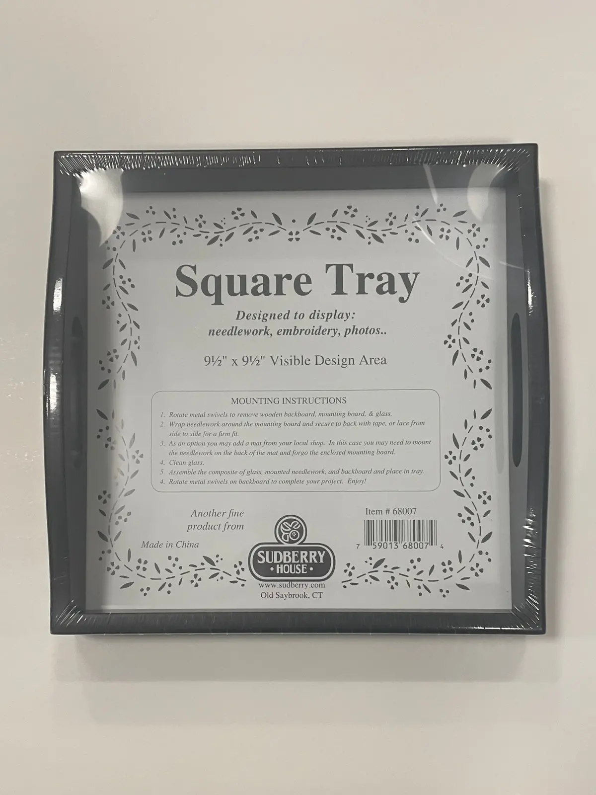 Sudberry House 10X10 Square Tray Black 1