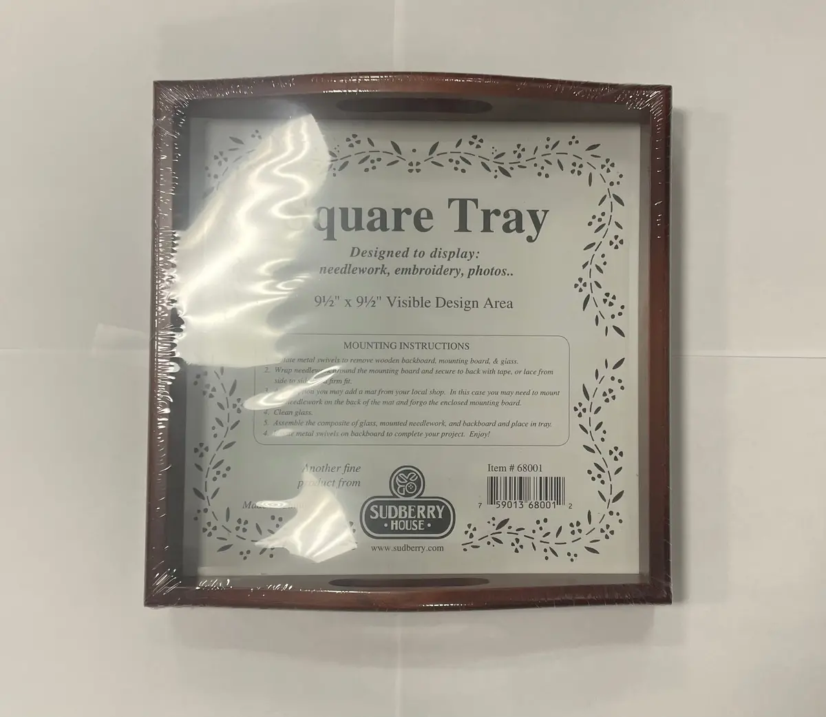 Sudberry House 10X10 Square Tray Mahogany 1