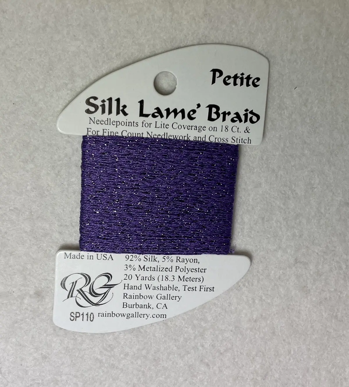 Petite Silk Lame Braid Sp110 Dark Violet 1