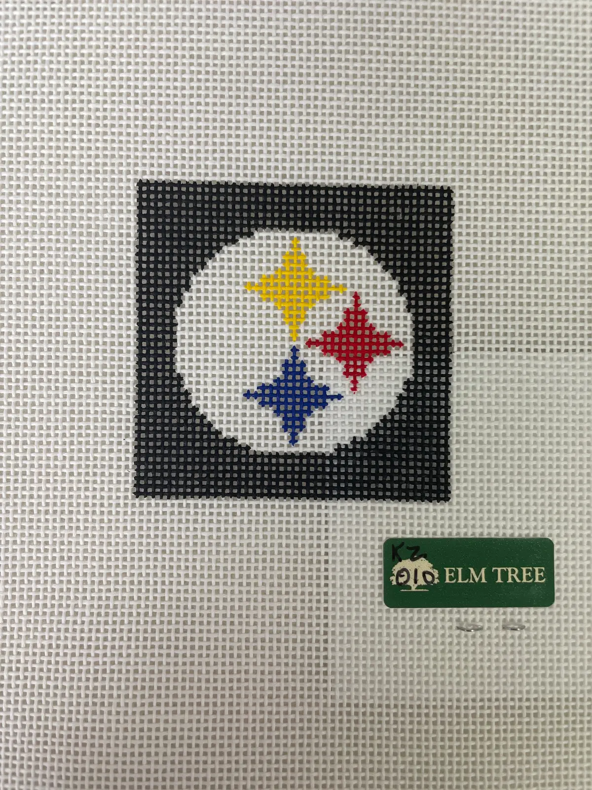 *Elm Tree Needlepoint Designs Kz010 Steelers Koozie Insert 1