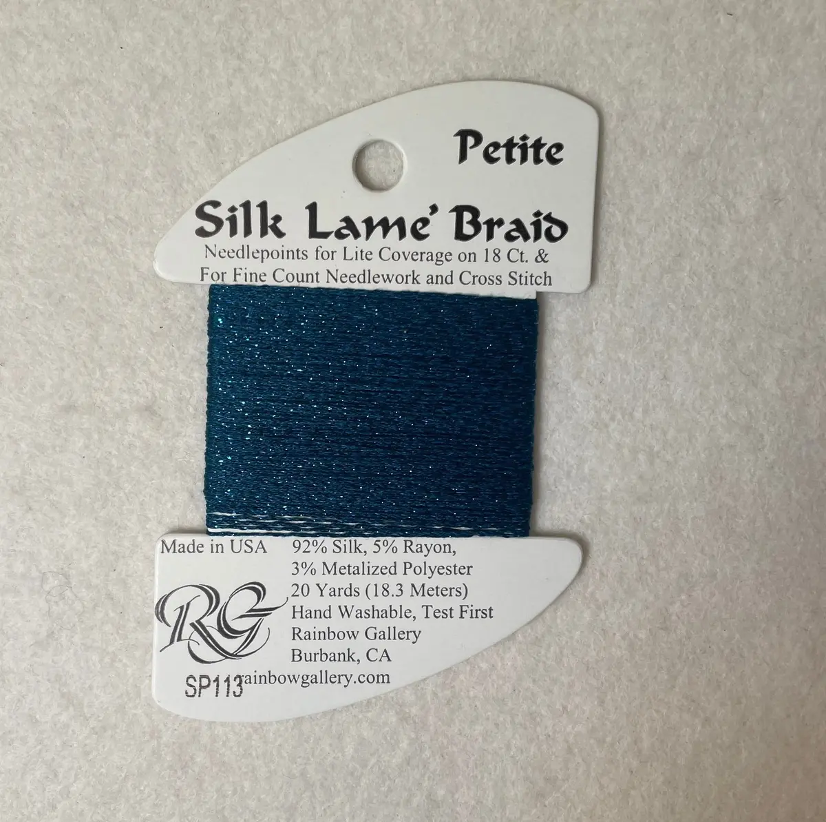 Petite Silk Lame Braid Sp113 Dark Lagoon 1