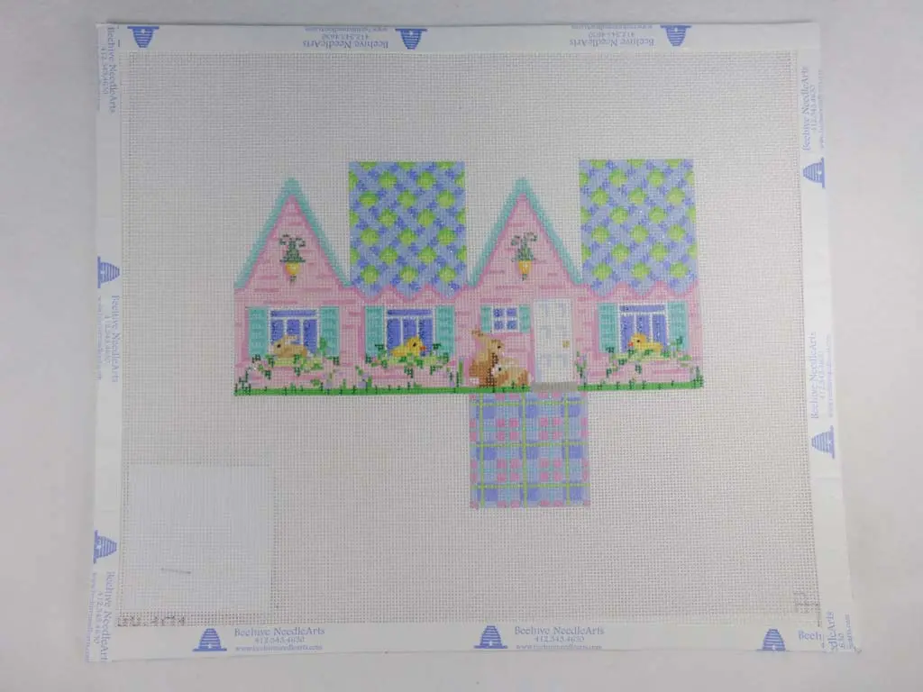 Associated Talents Hh101 Easter Cottage Blue Lattice 1