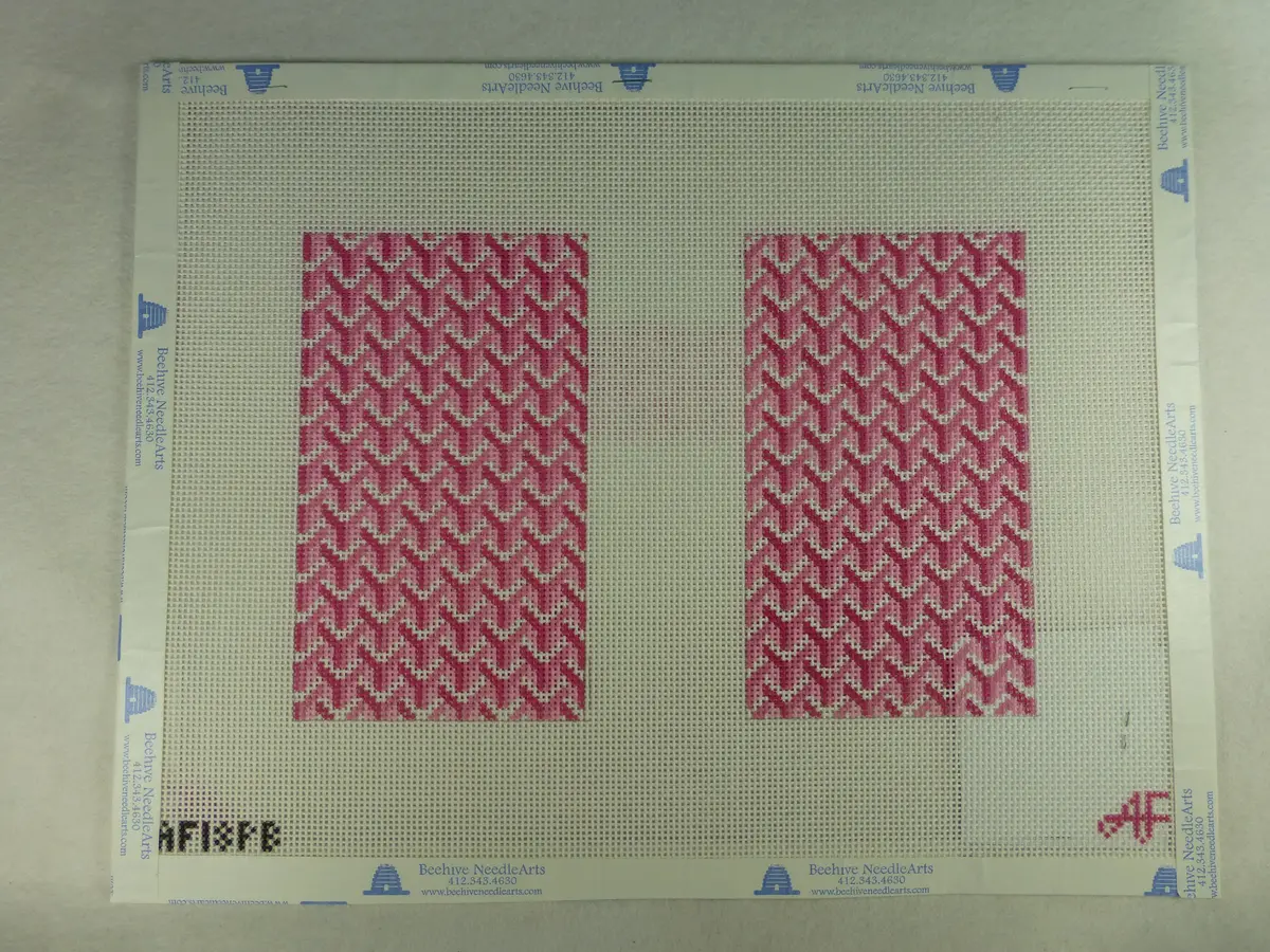 * Anne Fisher Needlepoint Af18pb Pattern Clutch Back Pink 1