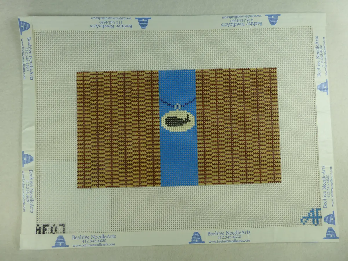 Anne Fisher Needlepoint Af07 Nantucket Clutch With Whale 1
