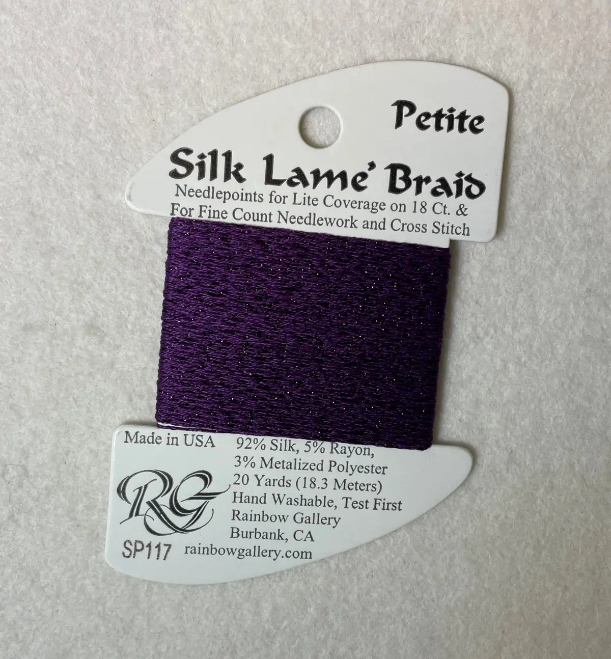 Petite Silk Lame Braid Sp117 Dark Violet 1