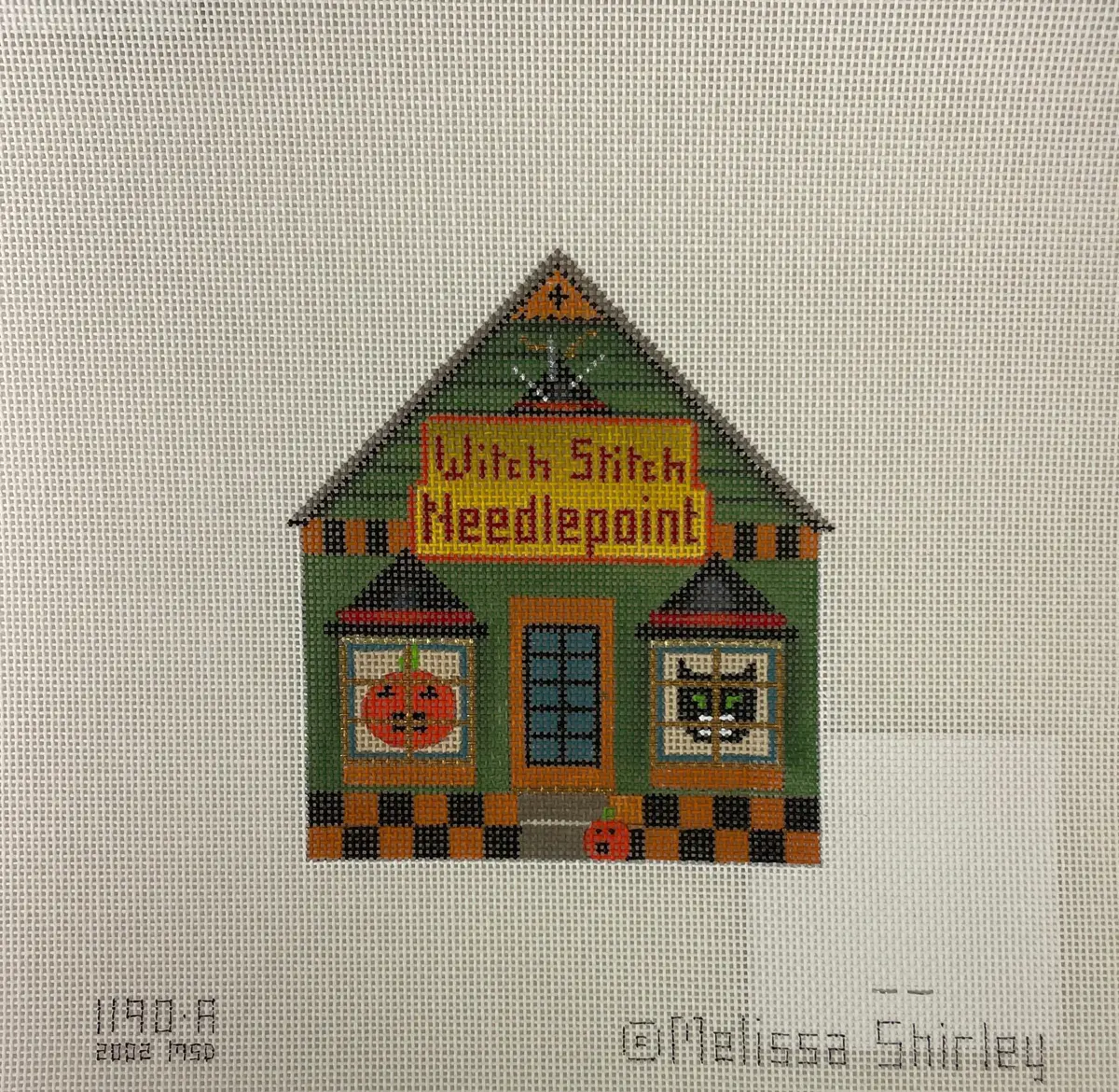 * Melissa Shirley 1190A Witch Needlepoint Halloween Town 1