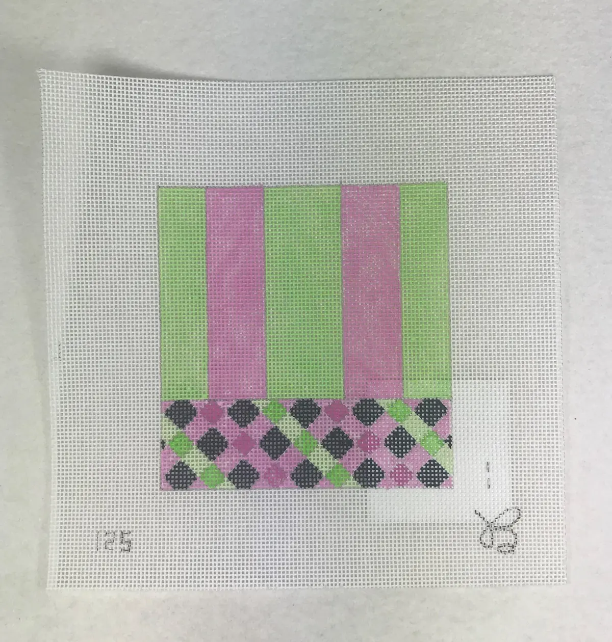* Beth Gantz Designs 125Xlp Lime/Pink Black Lattice 1