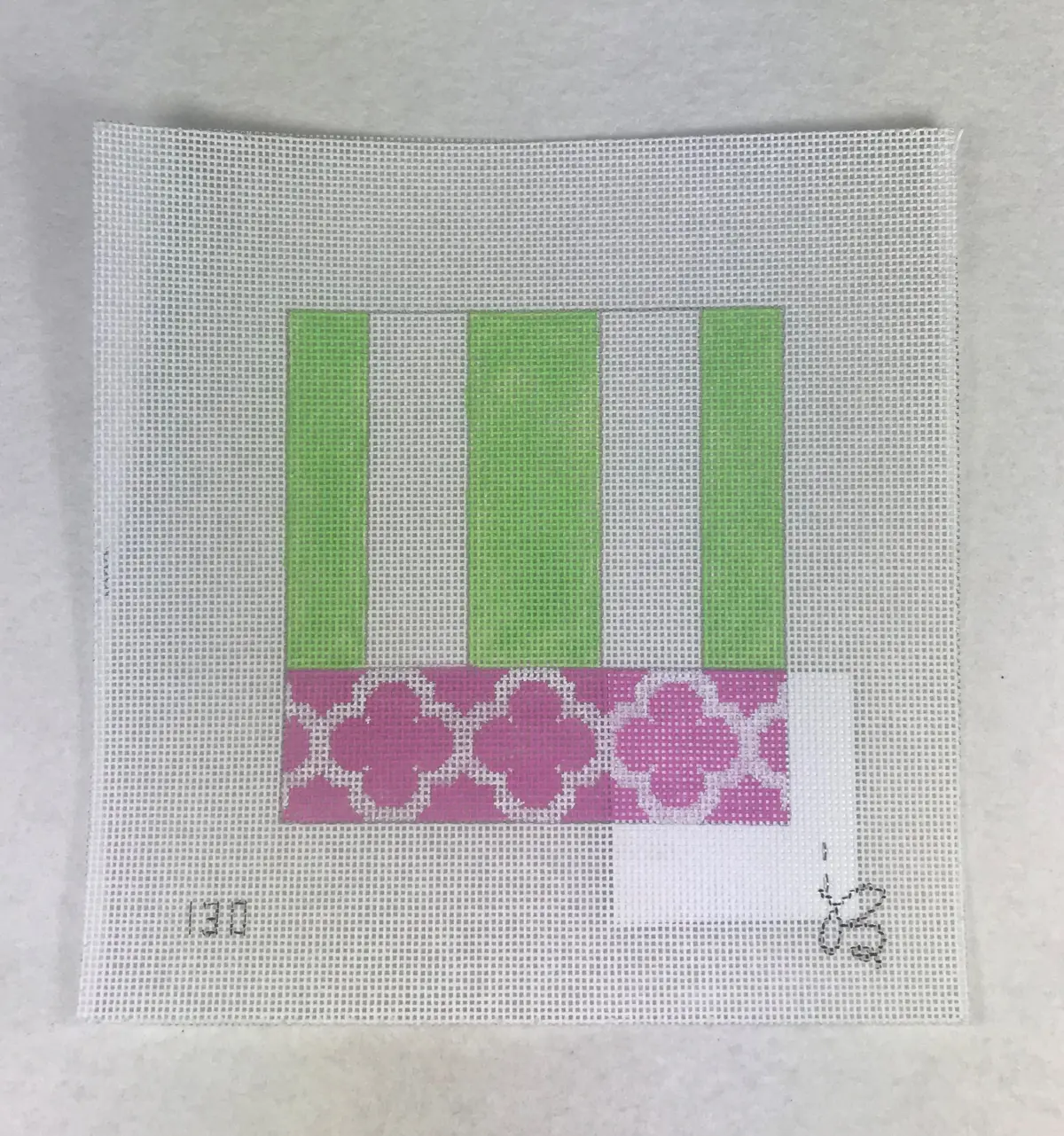 Beth Gantz Designs 130Pa Pink/Aqua Stripes 1