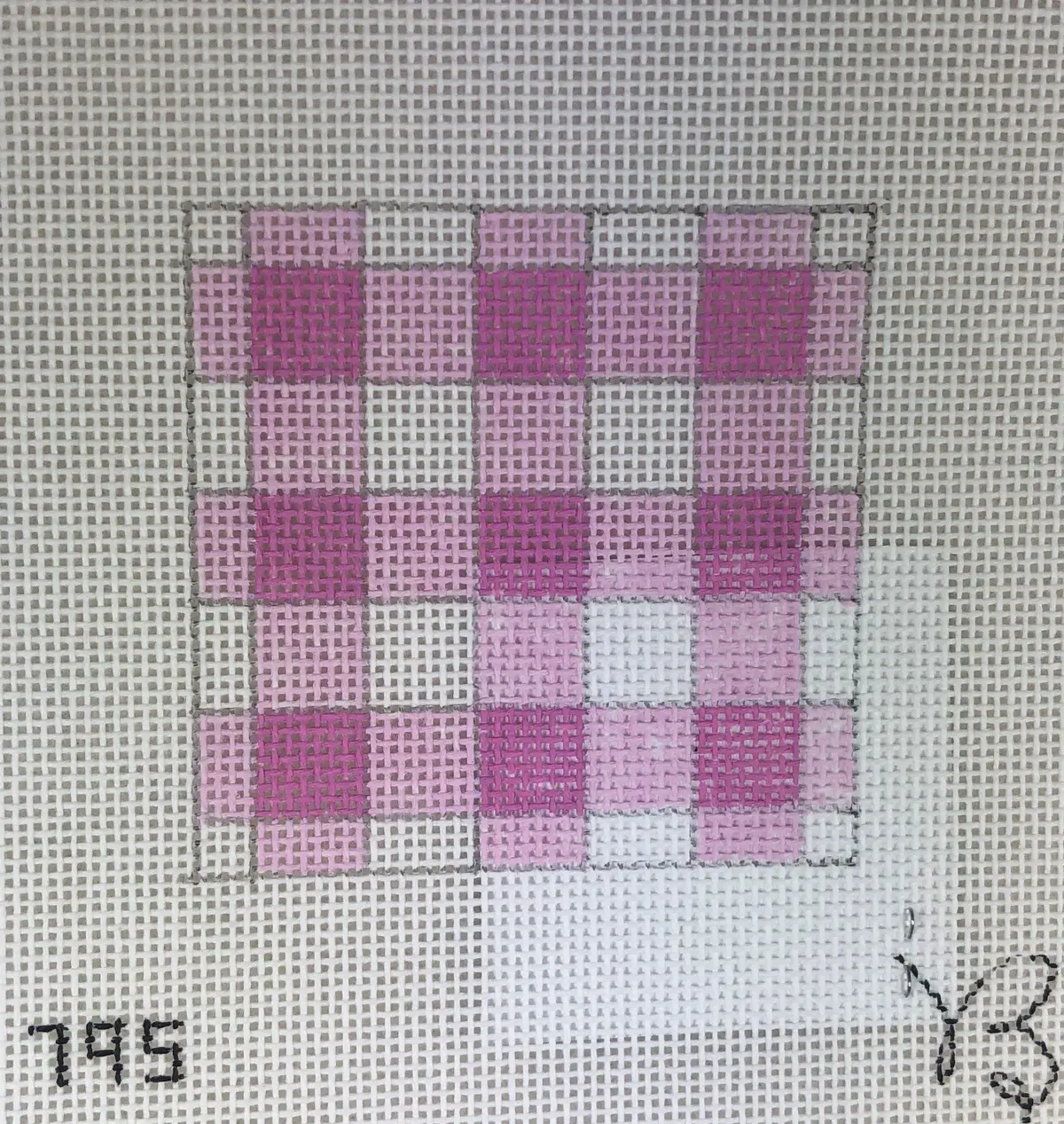 * Beth Grantz Designs 120 795Pw Gingham, Pink/White 1