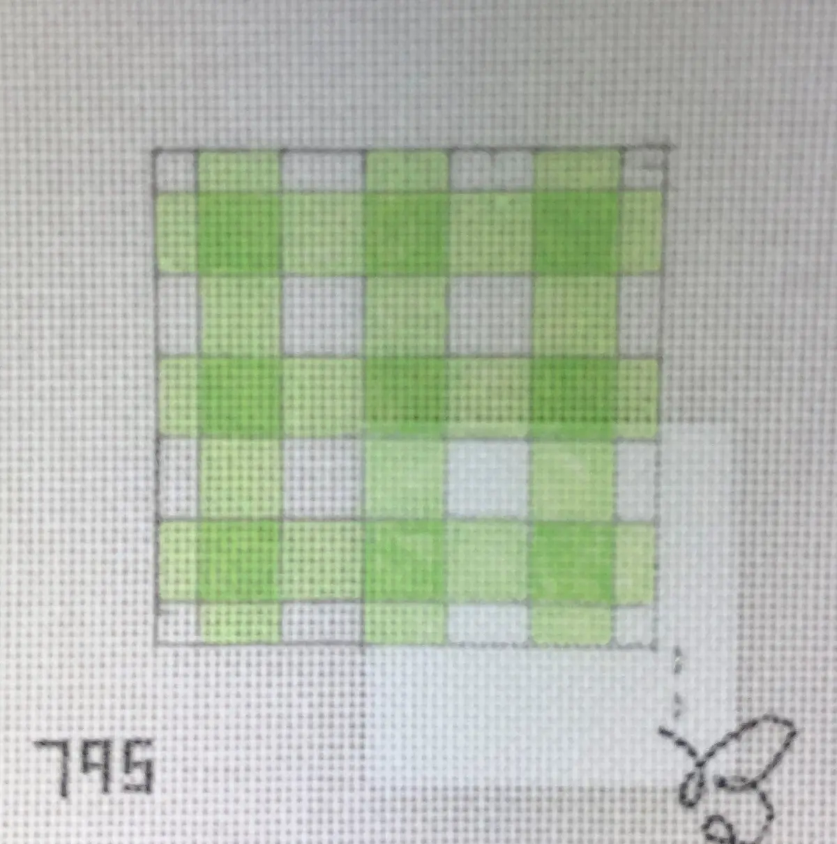 Beth Gantz Designs 120 795Lw Gingham, Lime/White 1