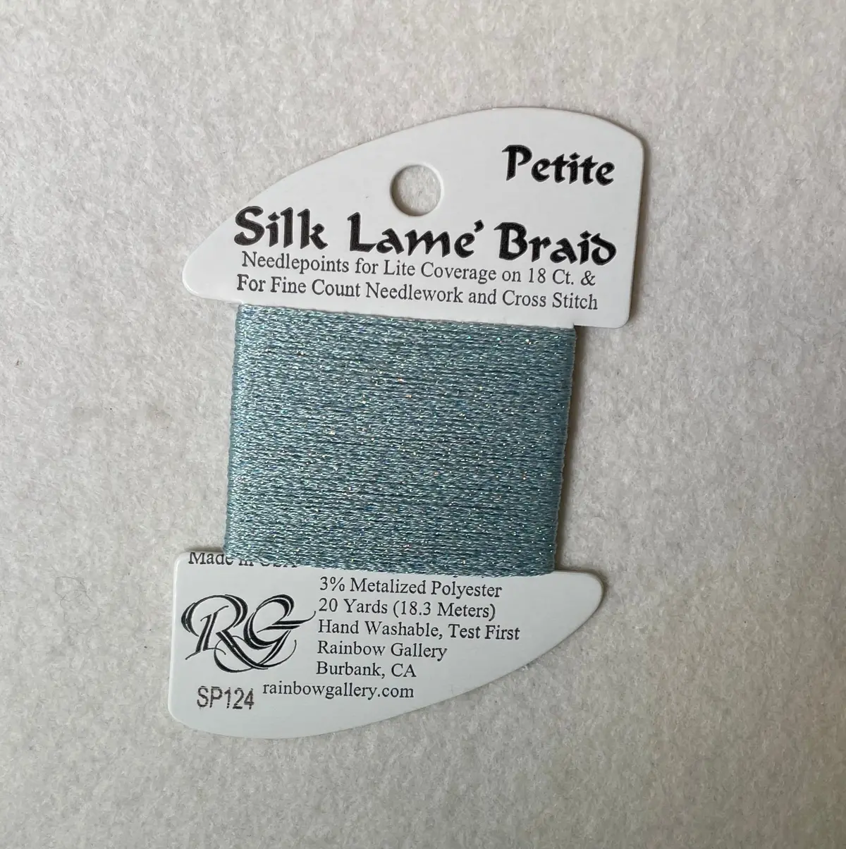 Petite Silk Lame Braid Sp124 Blue Glow 1