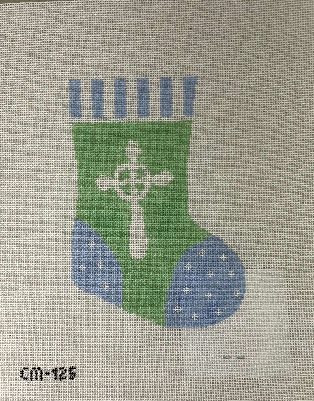 * Camilla Moss Designs Cm125 Cross Mini Stocking 1