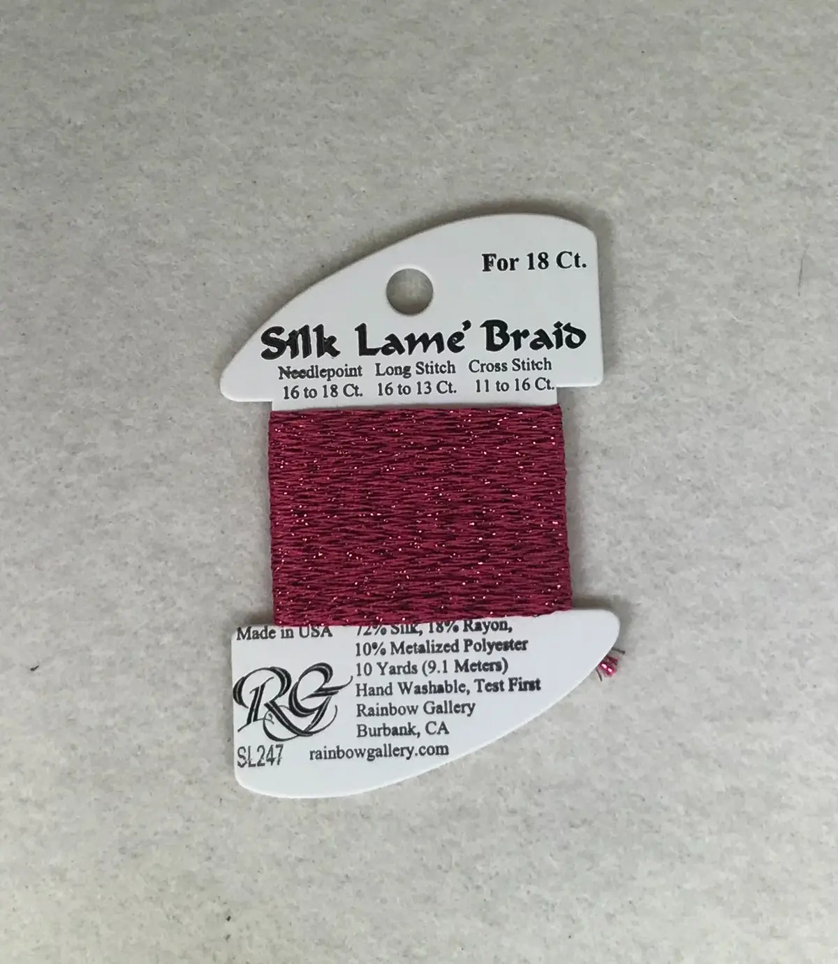 Silk Lame Braid Sl247 Paris Pink 1