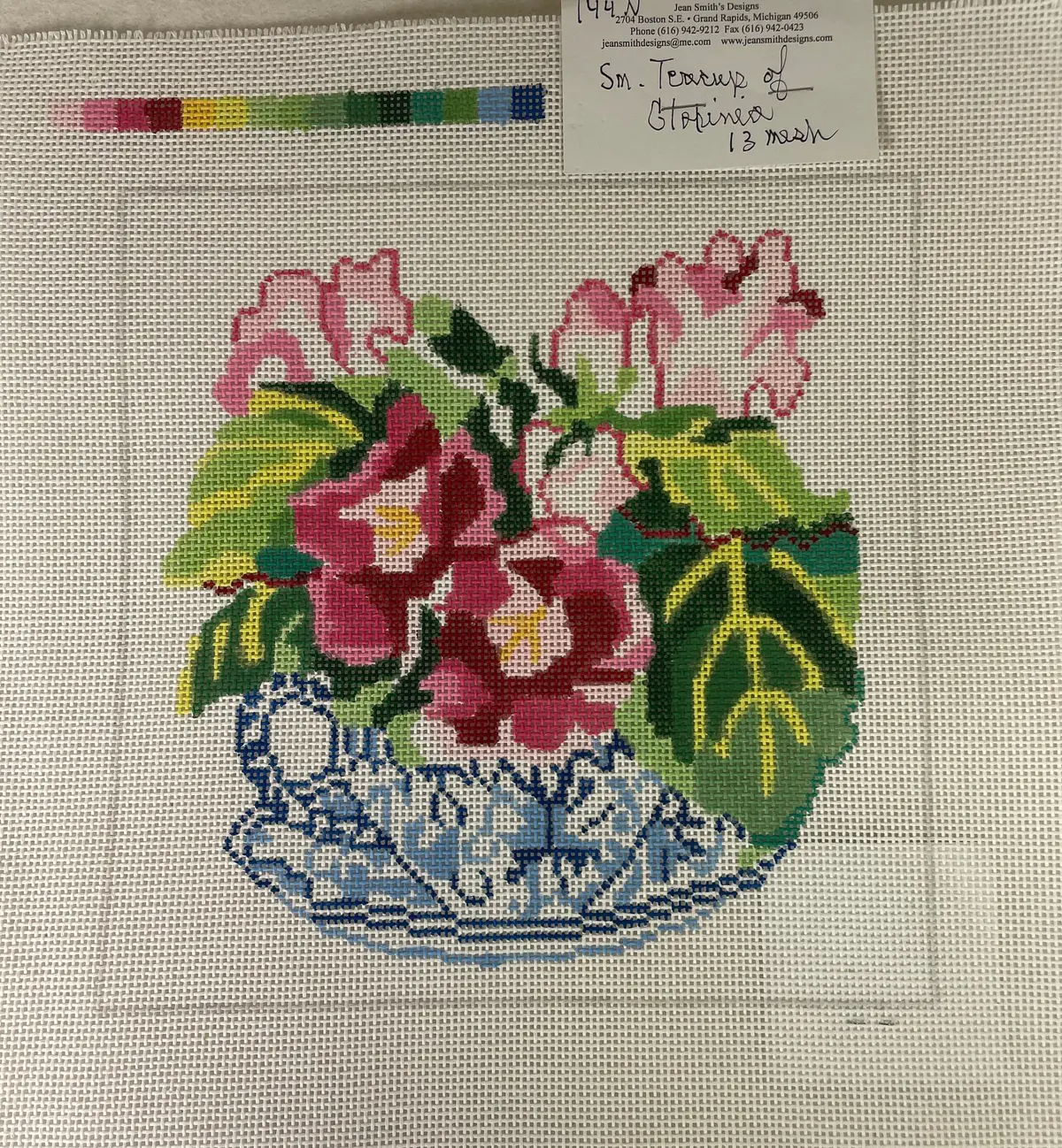 Jean Smith 144N Small Teacup Of Gloxinia 1