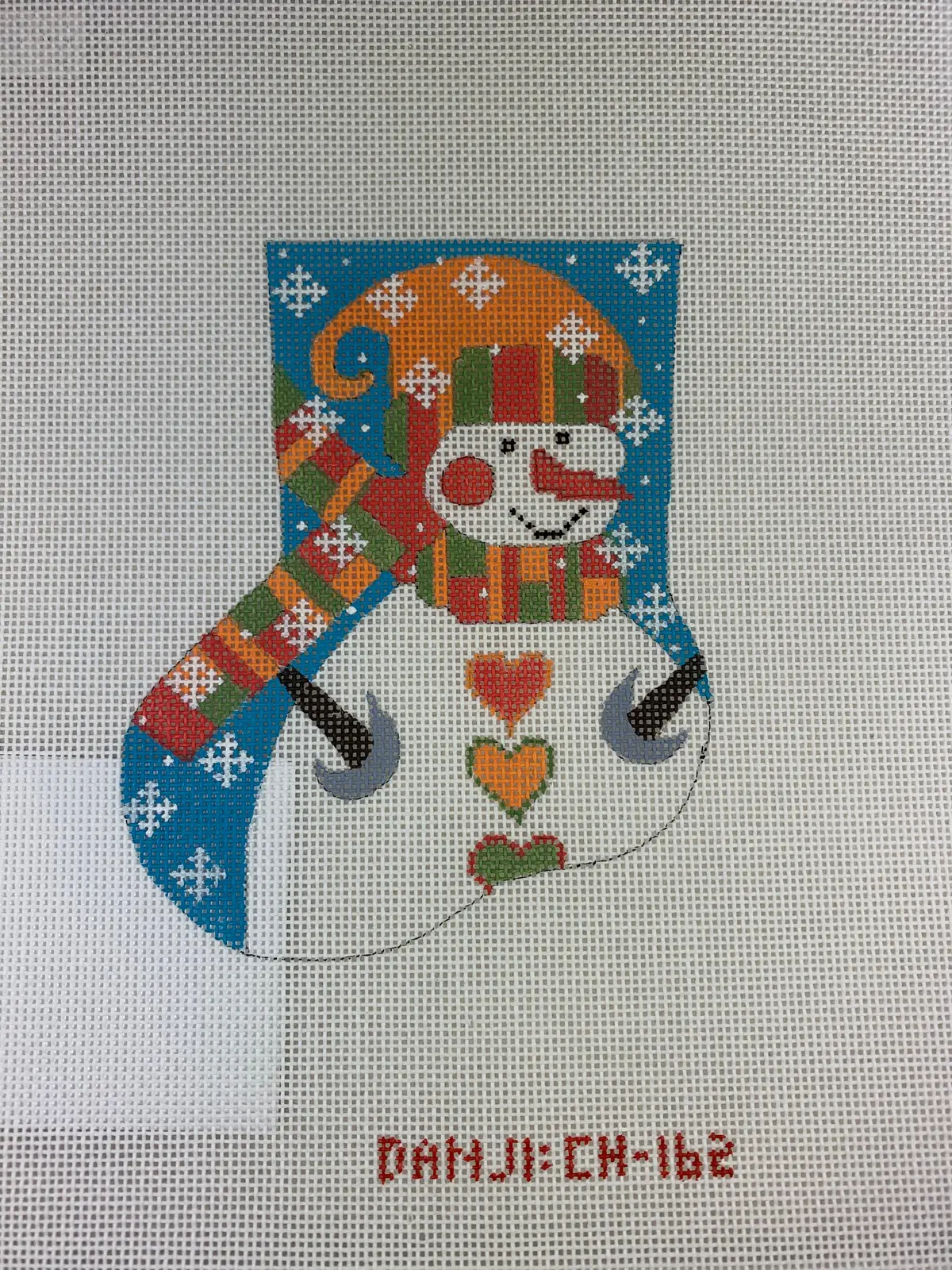 * Danji Designs Ch162 Snowman Mini Stocking 1