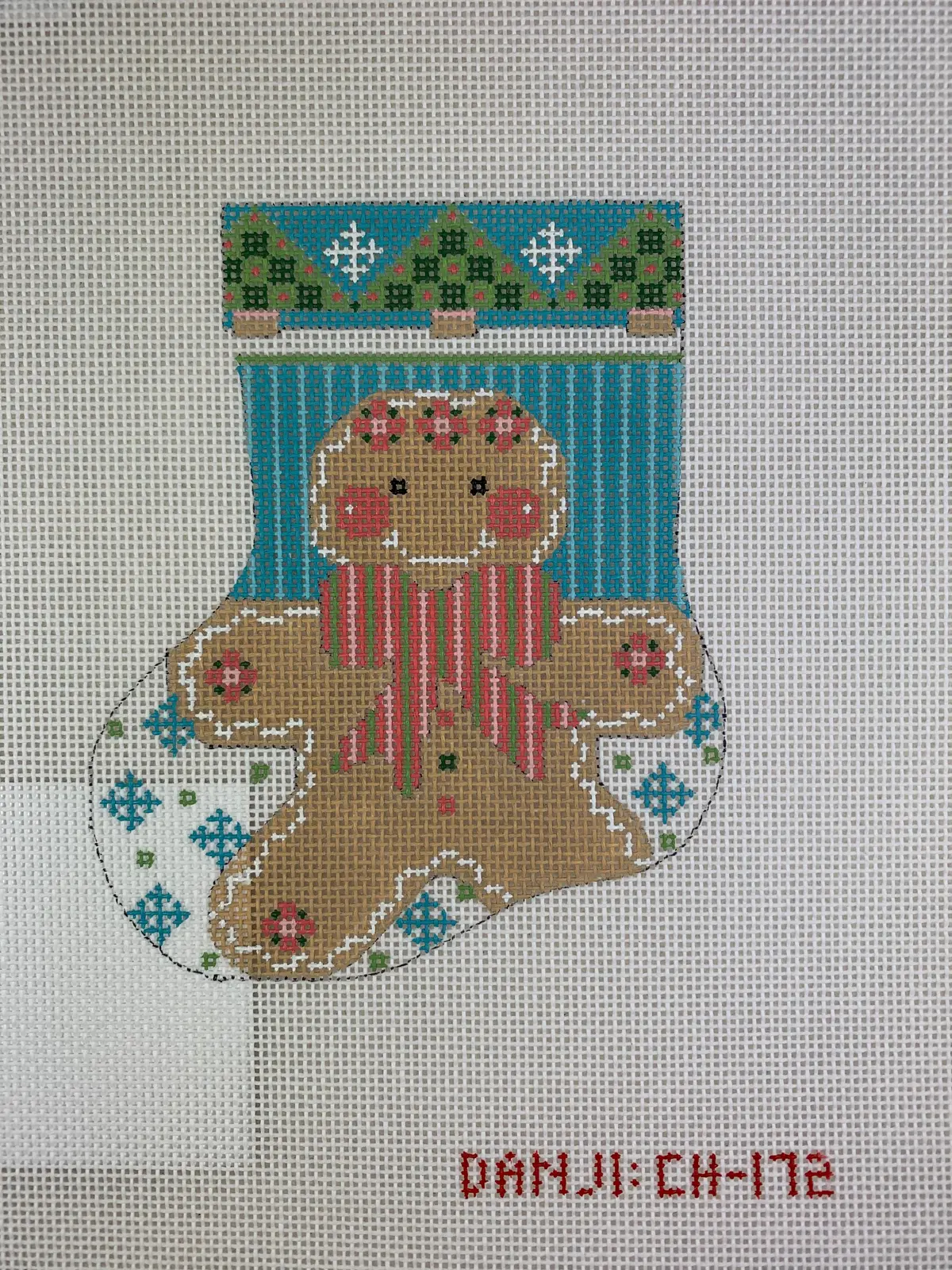 * Danji Designs Ch172 Gingerbread Girl Mini Stocking 1