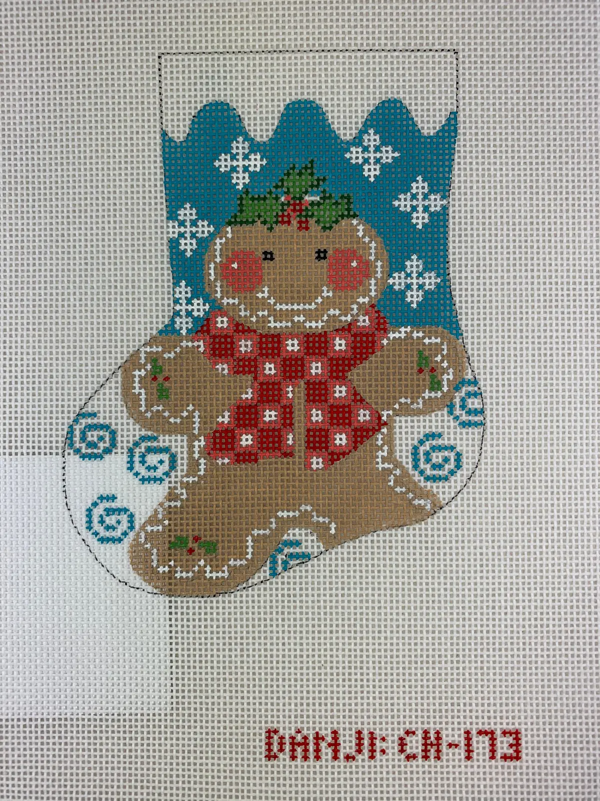 * Danji Designs Ch173 Gingerbread Boy Mini Stocking 1