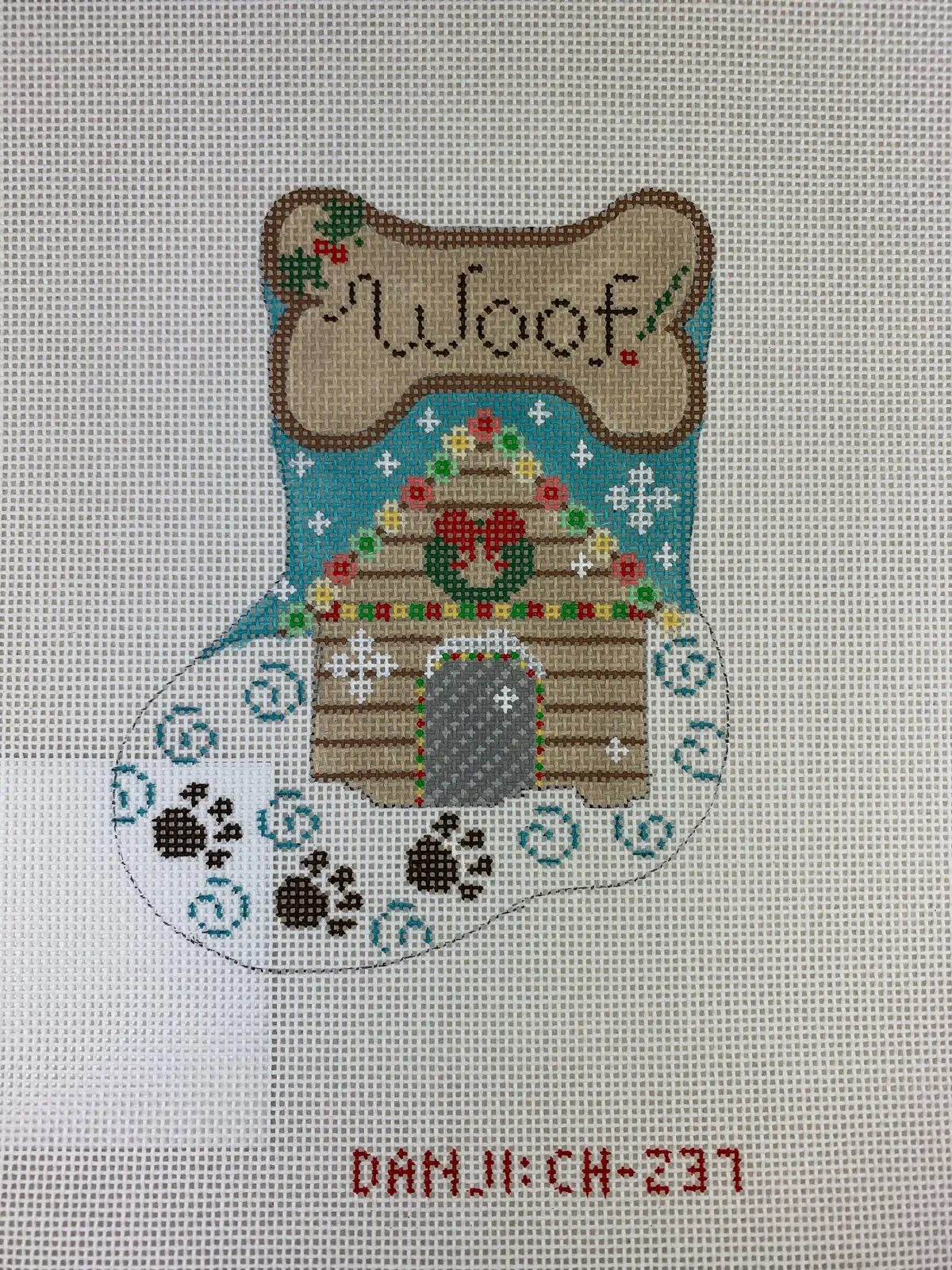 * Danji Designs Ch237 Woof Mini Stocking 1