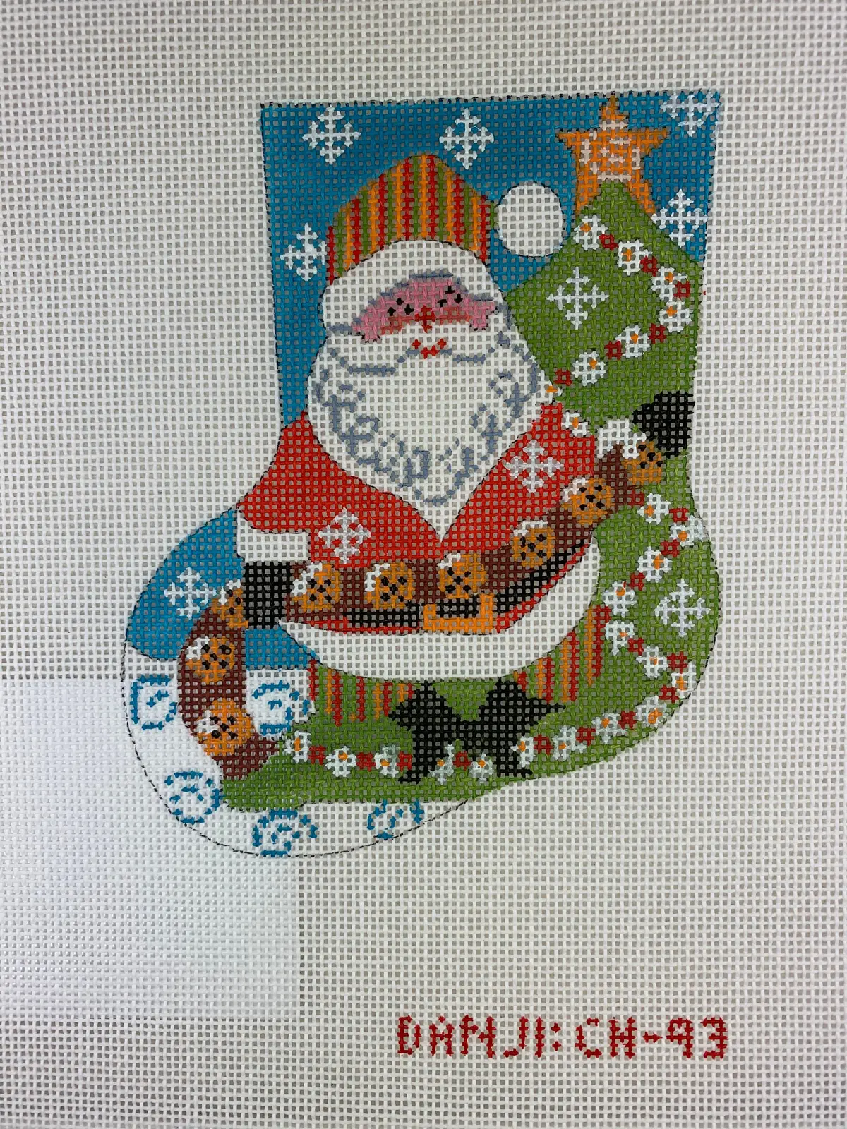 * Danji Designs Ch93 Jingle Bell Santa Mini Stocking 1