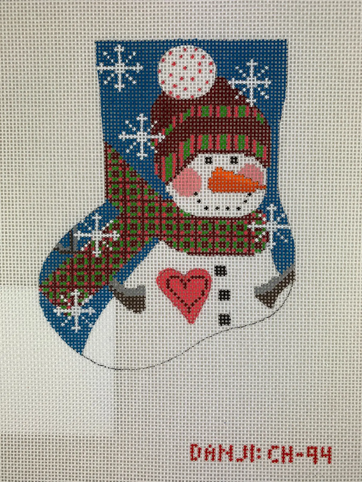 * Danji Designs Ch94 Snowman Mini Stocking 1