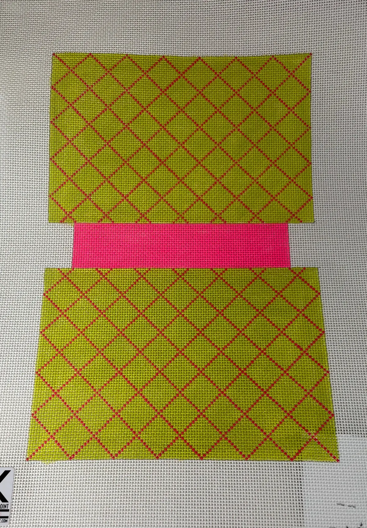 * Kimberly Ann Mb-15D Quilted Bag- Neon Pink/ Green 1