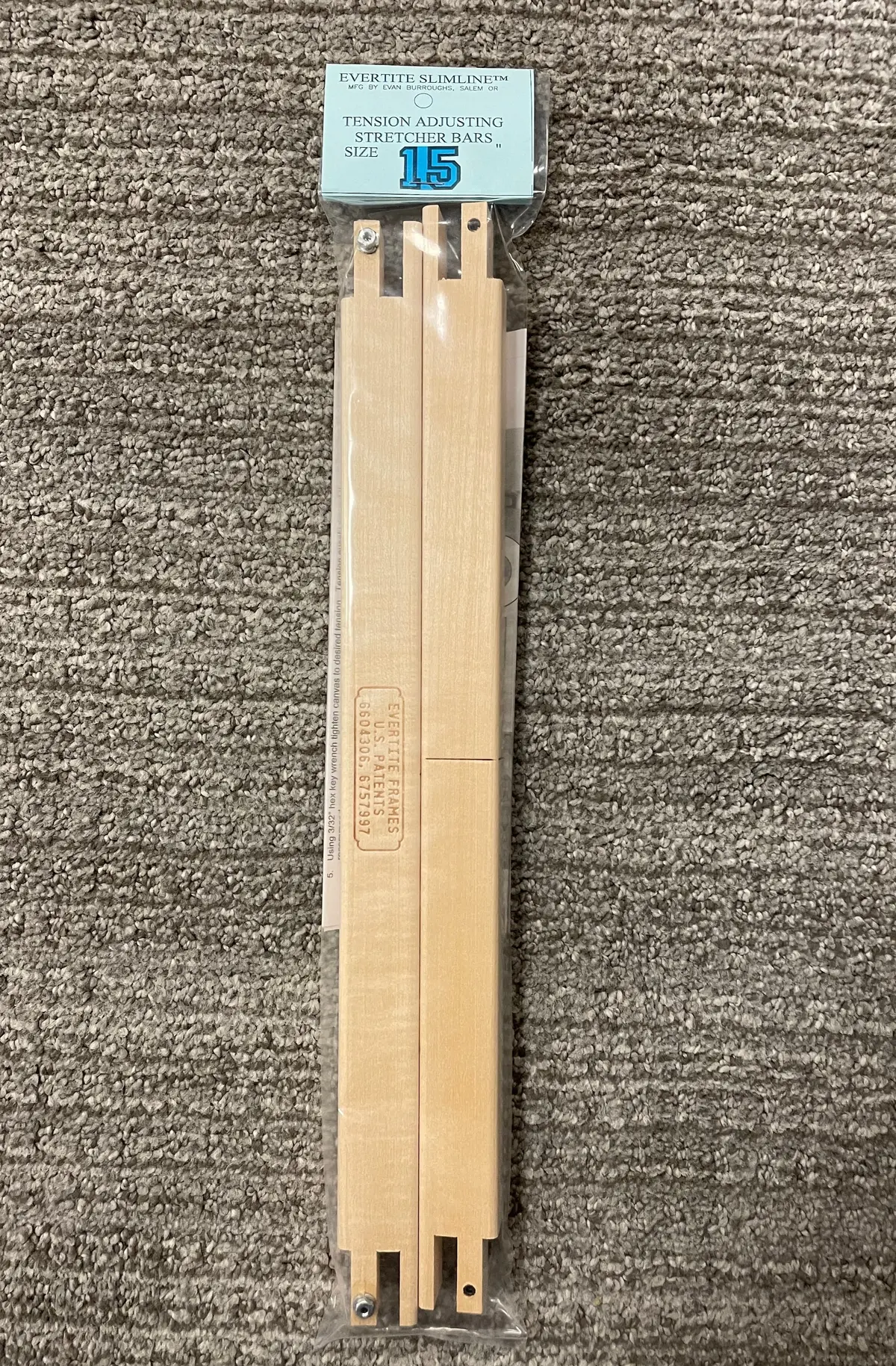 Evertite 15In Slimline Stretcher Bar/ Pair 1