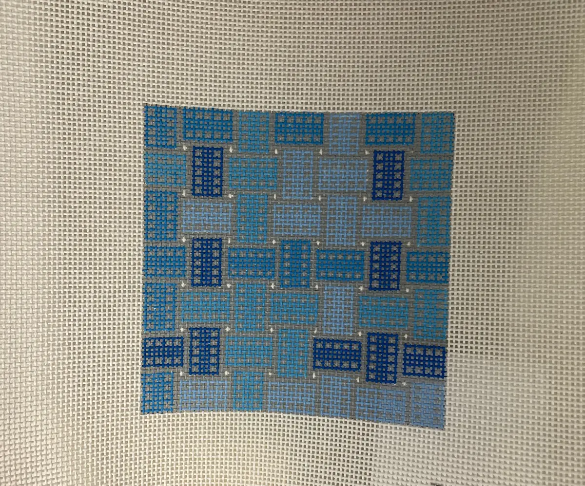 * Anne Fisher Needlepoint Af164d 5X5 Insert- Denim 1