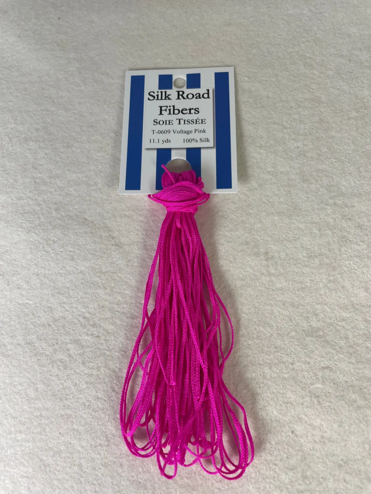 Silk Road Fibers T-609 Voltage Pink Soie Tissee 1