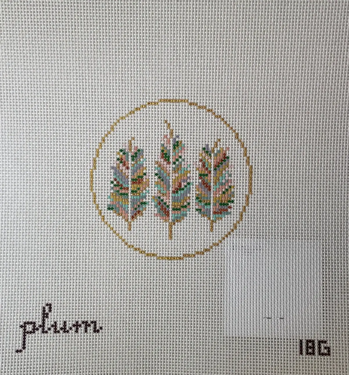 The Plum Stitchery 18G Feather Round 1