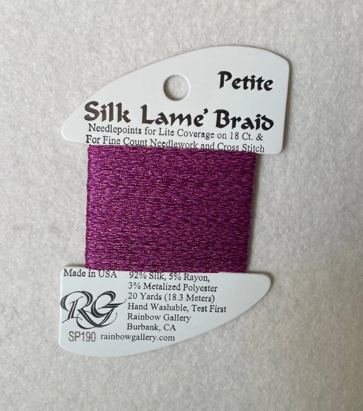 Petite Silk Lame Braid Sp190 Purple Orchid 1
