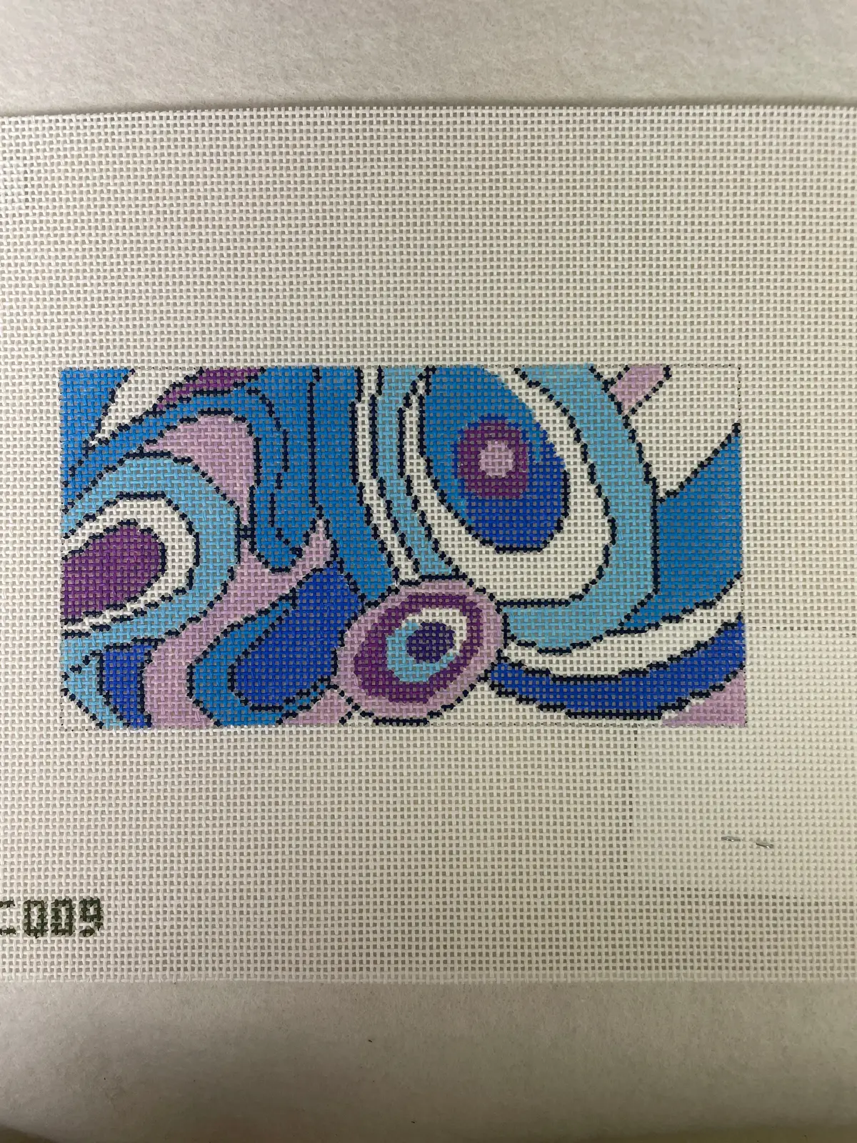 *Elm Tree Needlepoint Designs Ec008 Everyday Clutch Pucci Insert- Blue 1