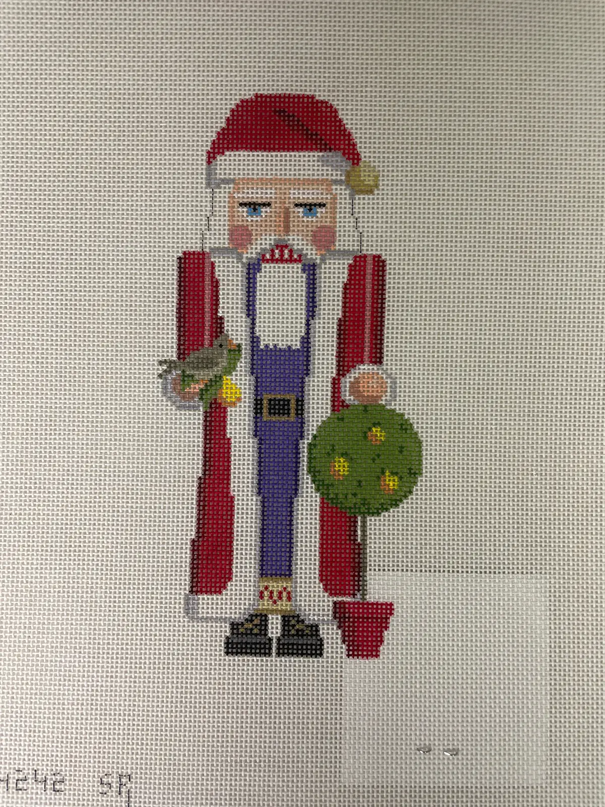 Susan Roberts Needlepoint Designs 4242 Nutcracker- Pear Tree Santa 1