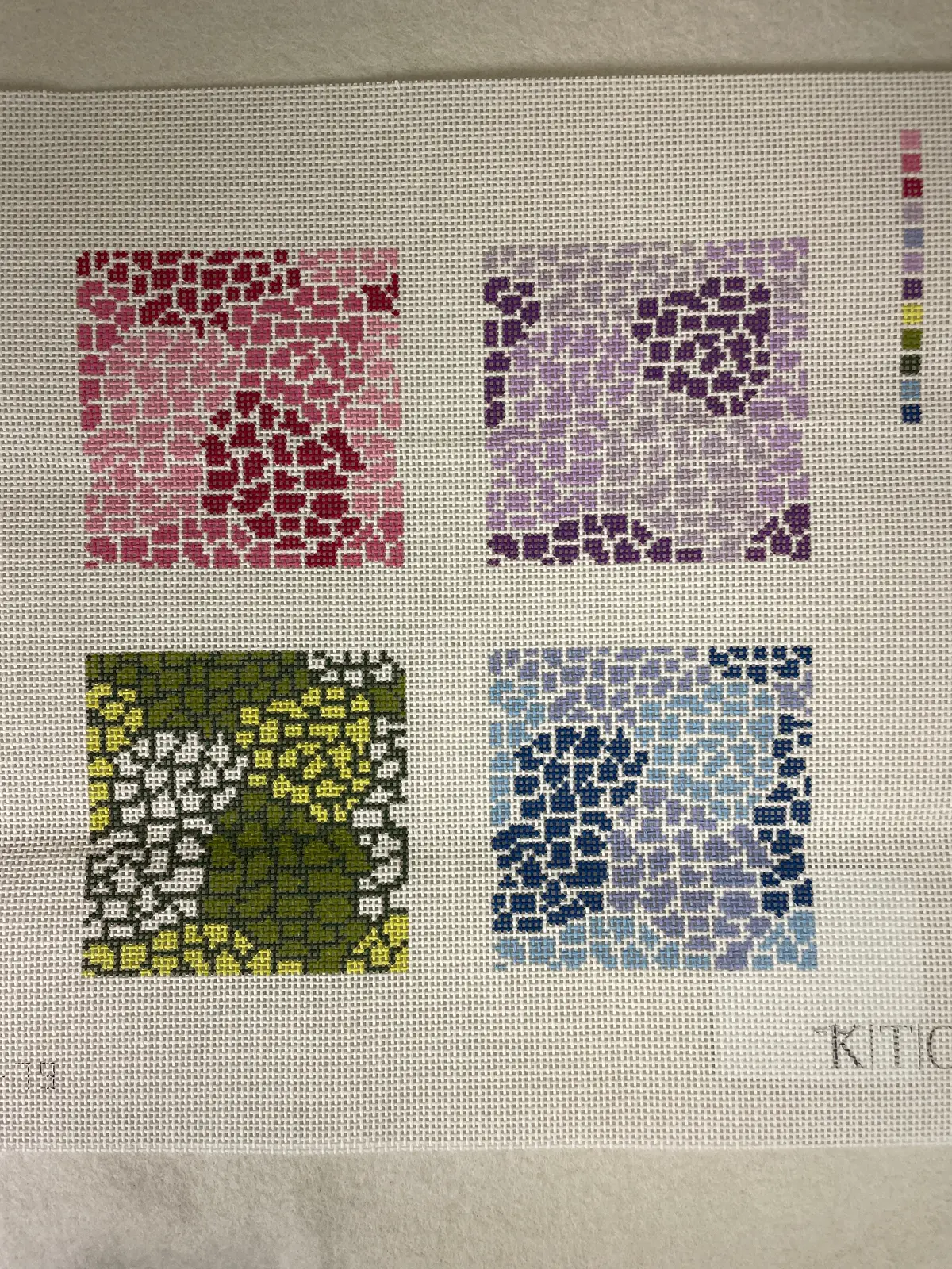 K.T.G. Needlepoint K79 Hydrangea Coasters 1