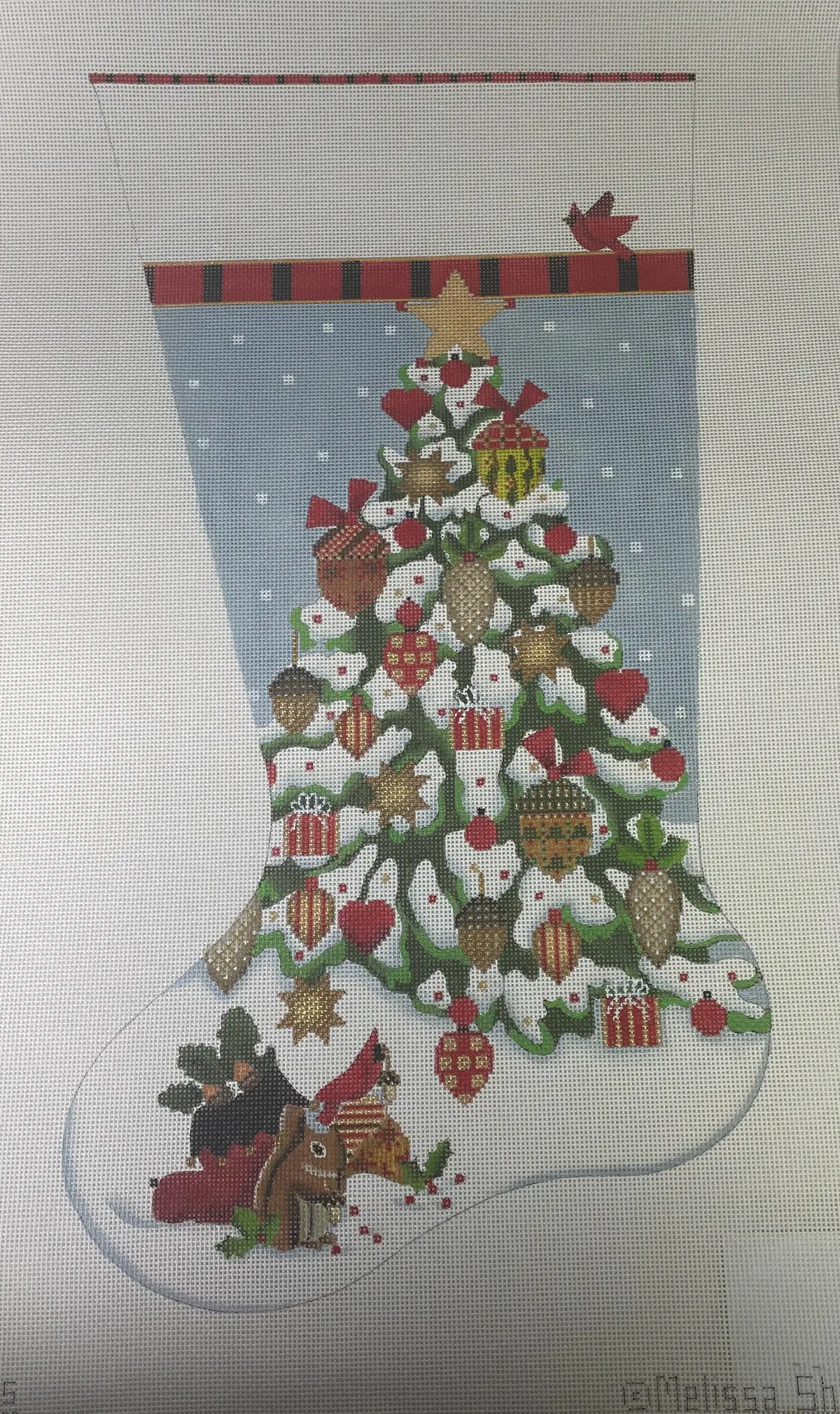 * Melissa Shirley 2045 Acorn Tree Stocking- 13M 1