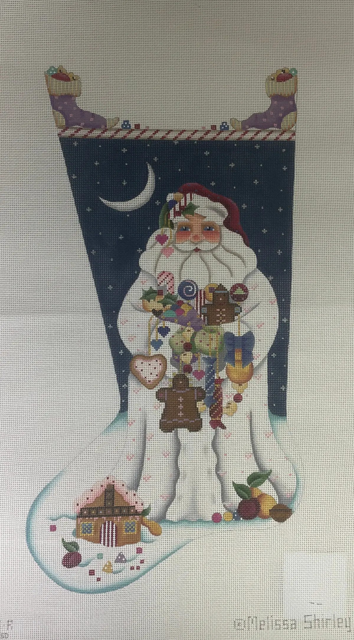 * Melissa Shirley 0205R Candy Santa Stocking- 13M 1