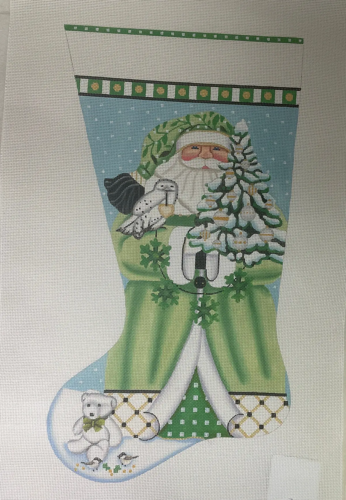 * Melissa Shirley 0205Xx Wintergreen Santa Stocking- 13M 1