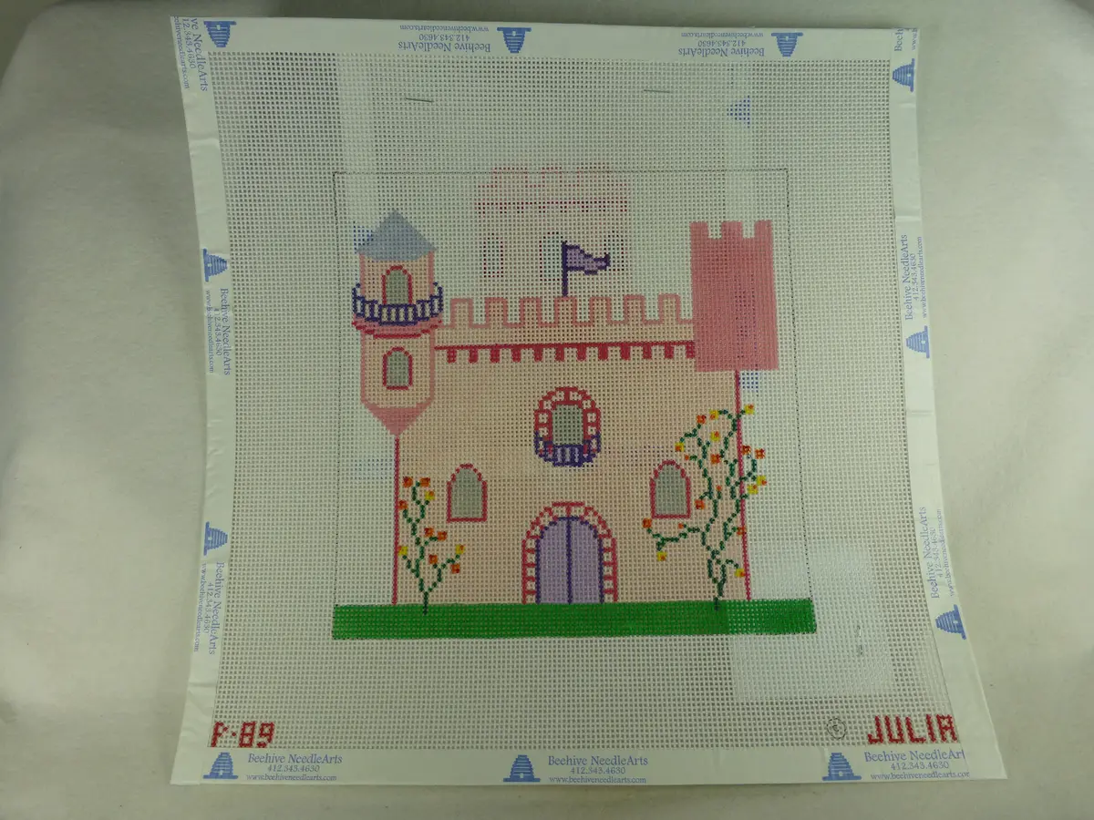 Julia's Needleworks Po89 Castle Tooth Fairy Pillow- Two Canvases 1