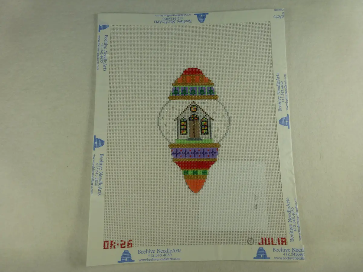 Julia's Needleworks Or26 Church Ornament 1